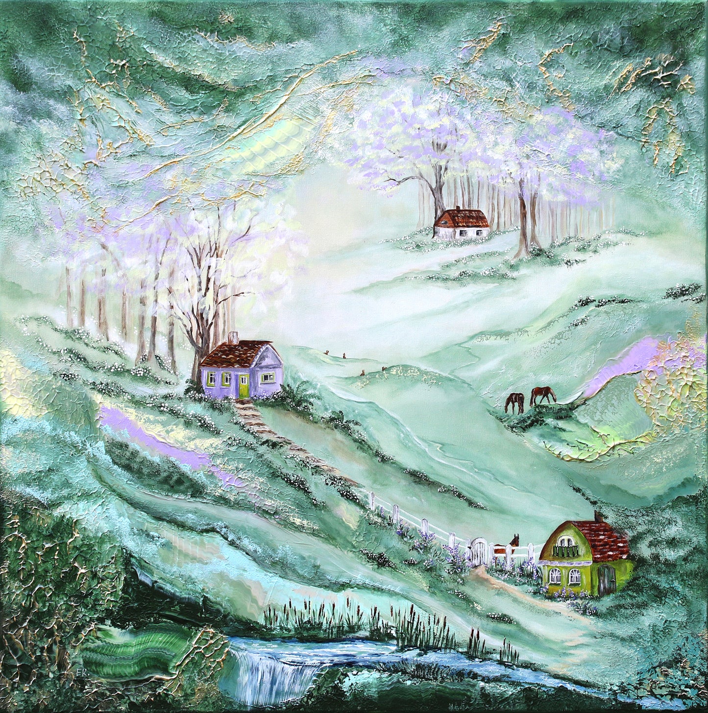 When wild garlic is blooming 80x80cm