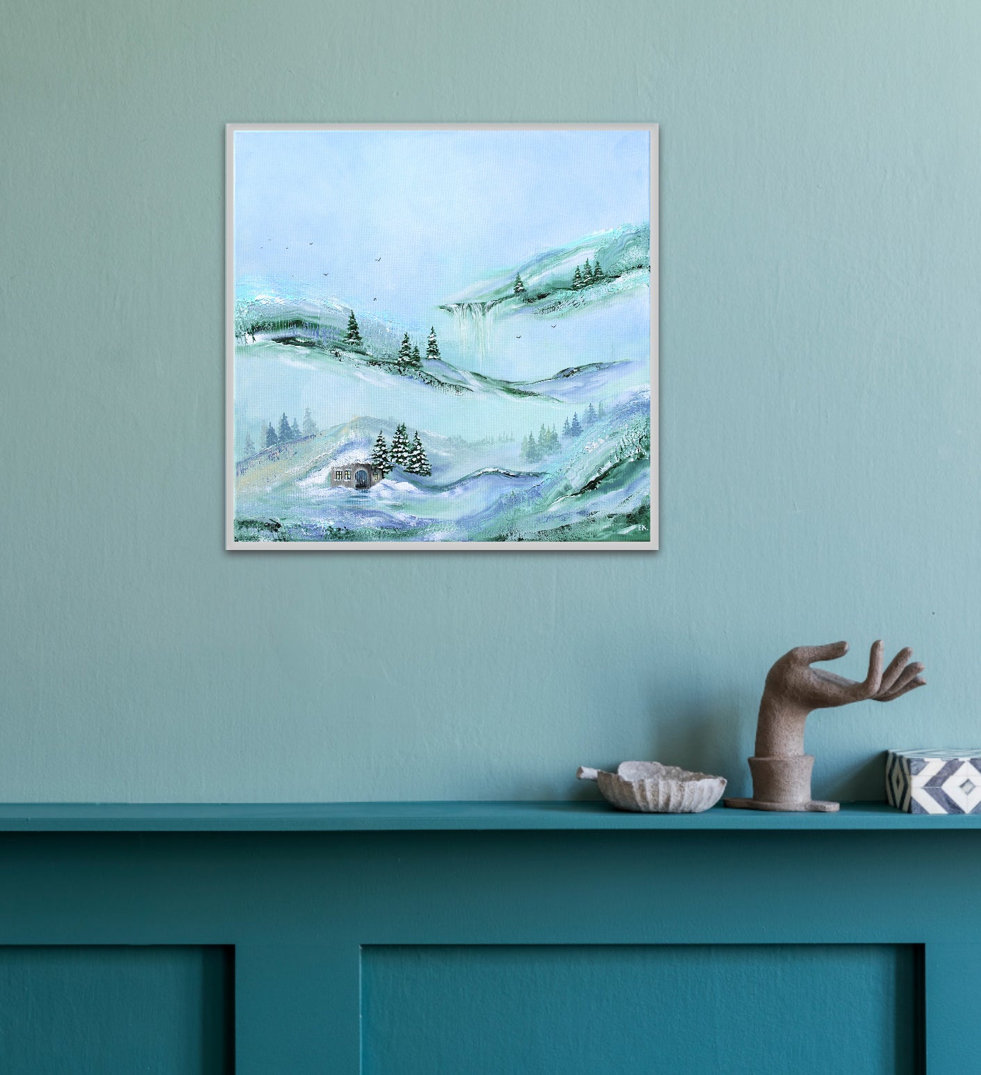 Living under the hill 50x50cm