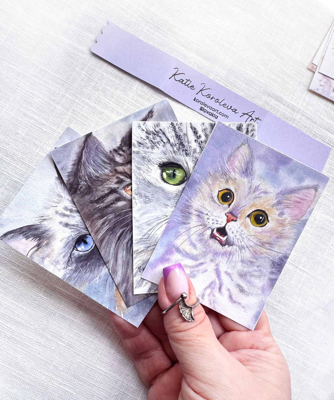 Watercolor Cats ACEO/ Pocket Art mini prints