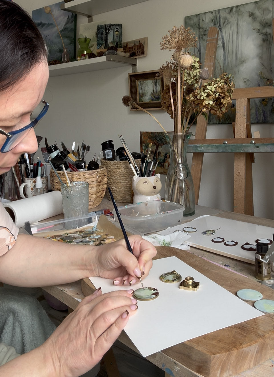 Katie Koroleva Art and painted jewelry studio