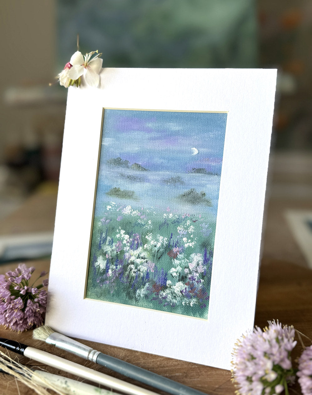 Twilight Blossoms - August Diary Page