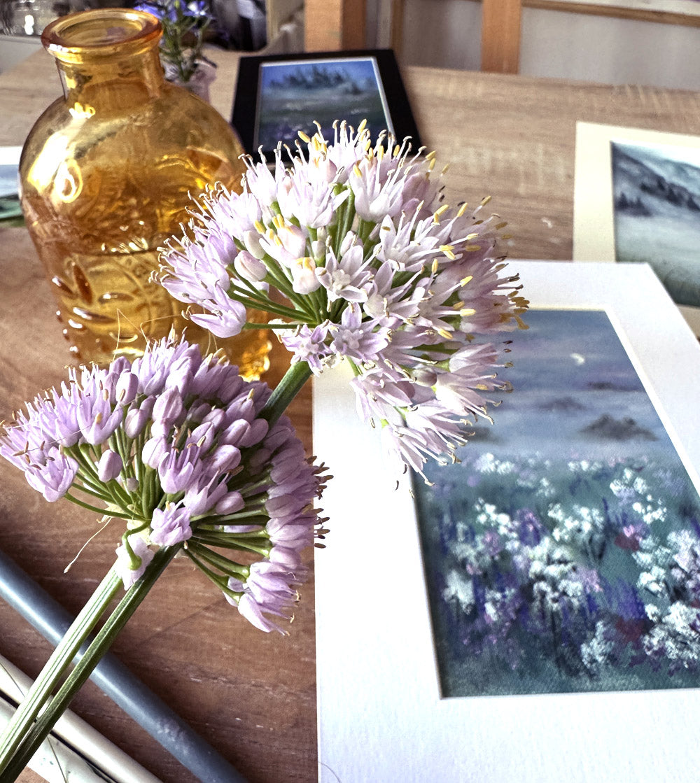Twilight Blossoms - August Diary Page