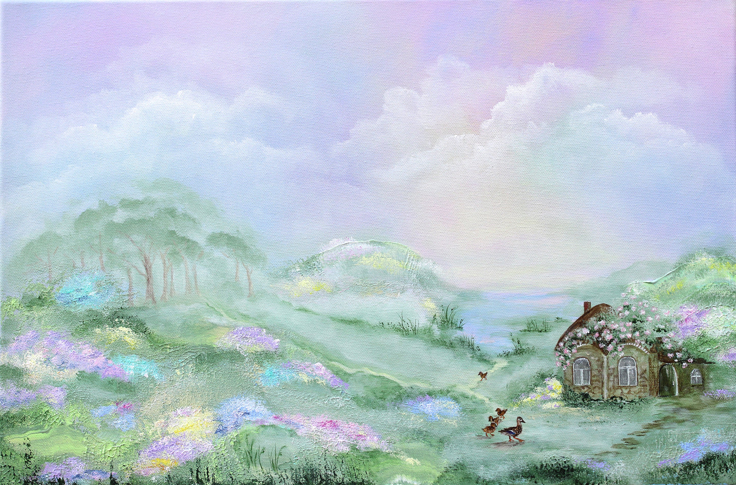 Can't be late for luncheon 60x40cm