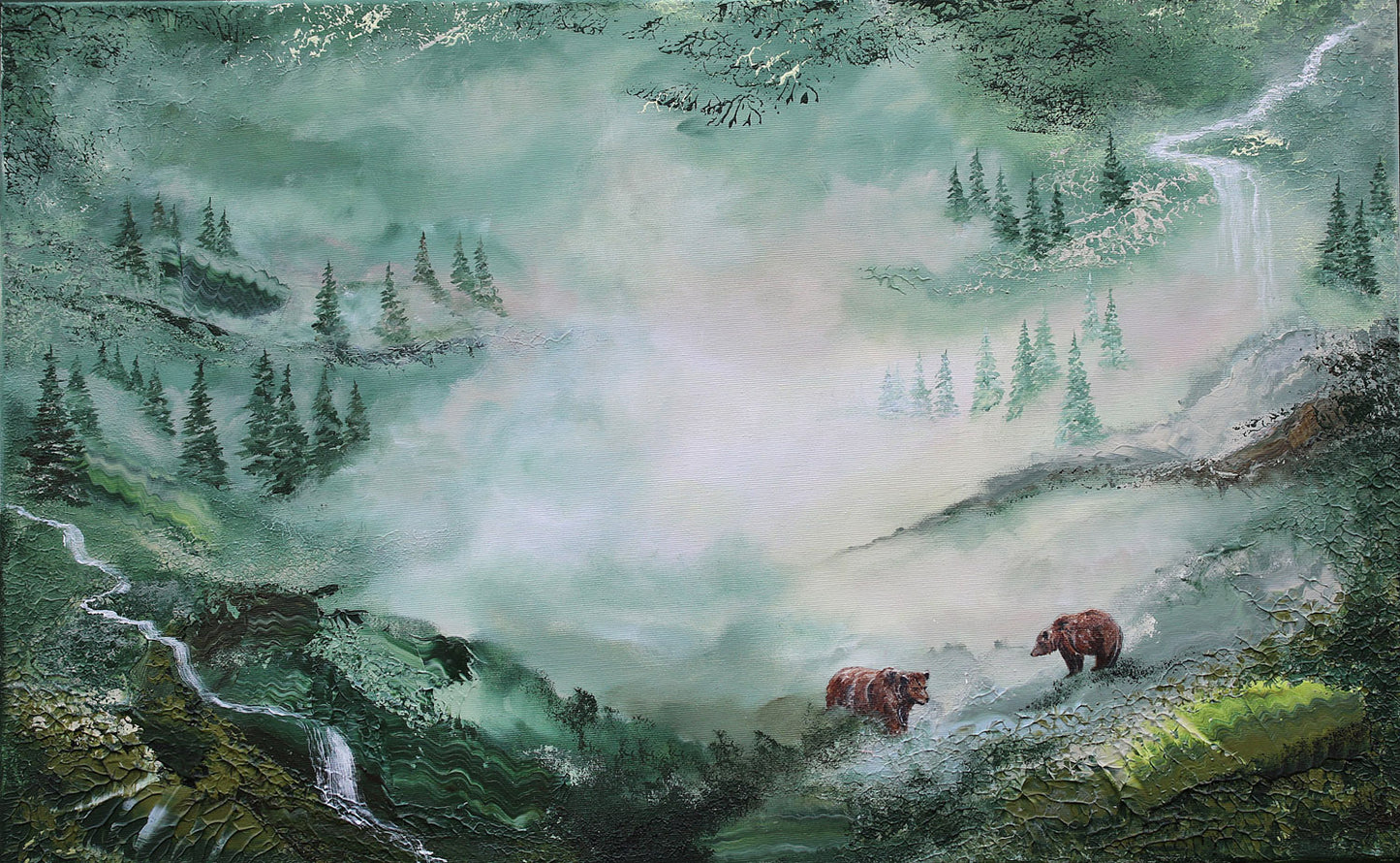 Deeper into the forest 80x50cm