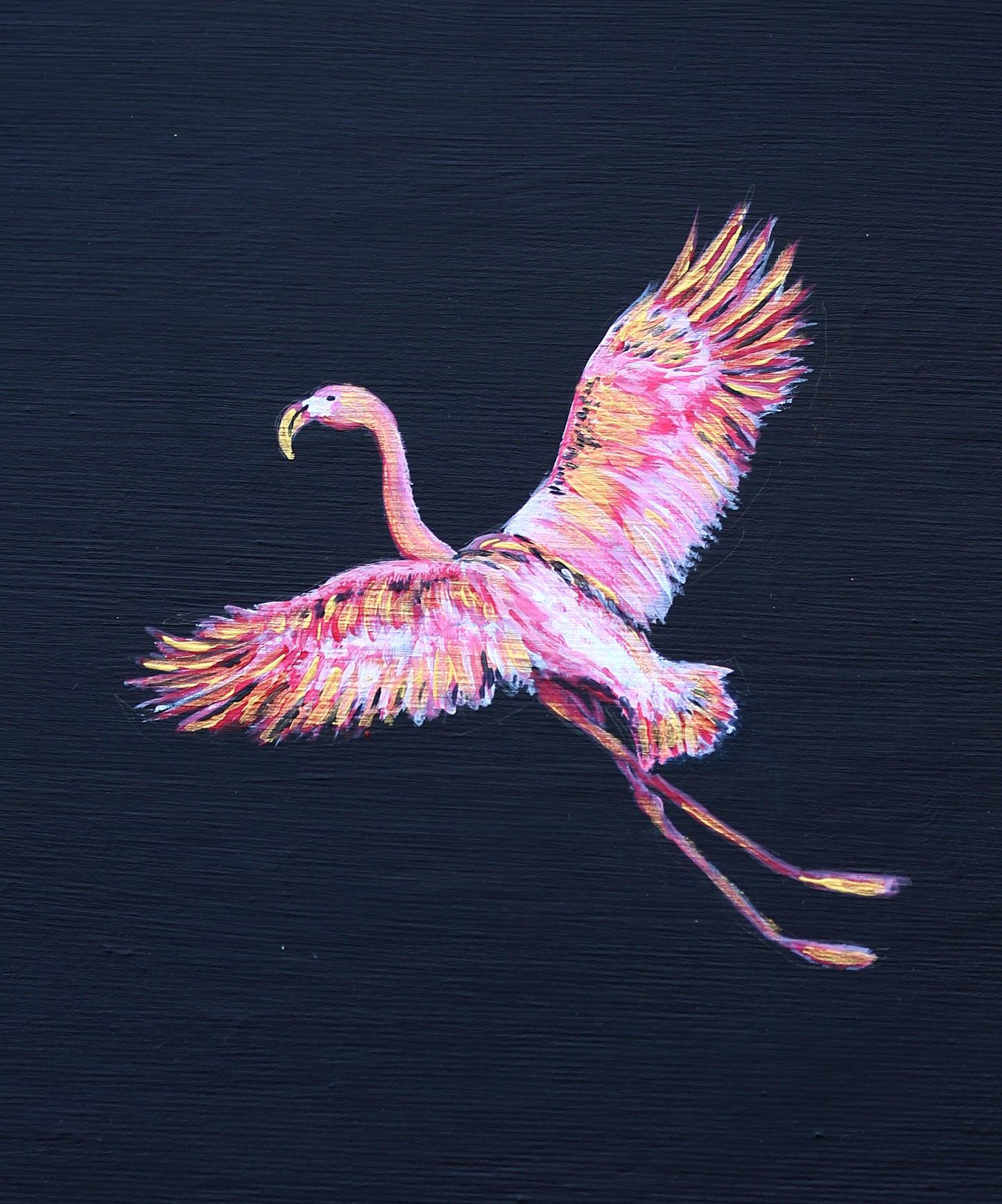 Dramatic flamingo 50x40cm
