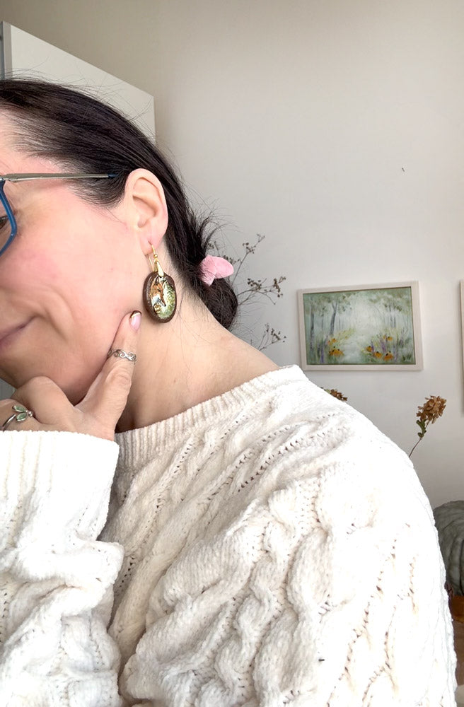 Autumn Companion - Art Earrings