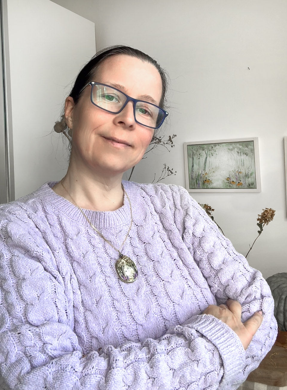 Woodland’s Last Bloom - Art Necklace
