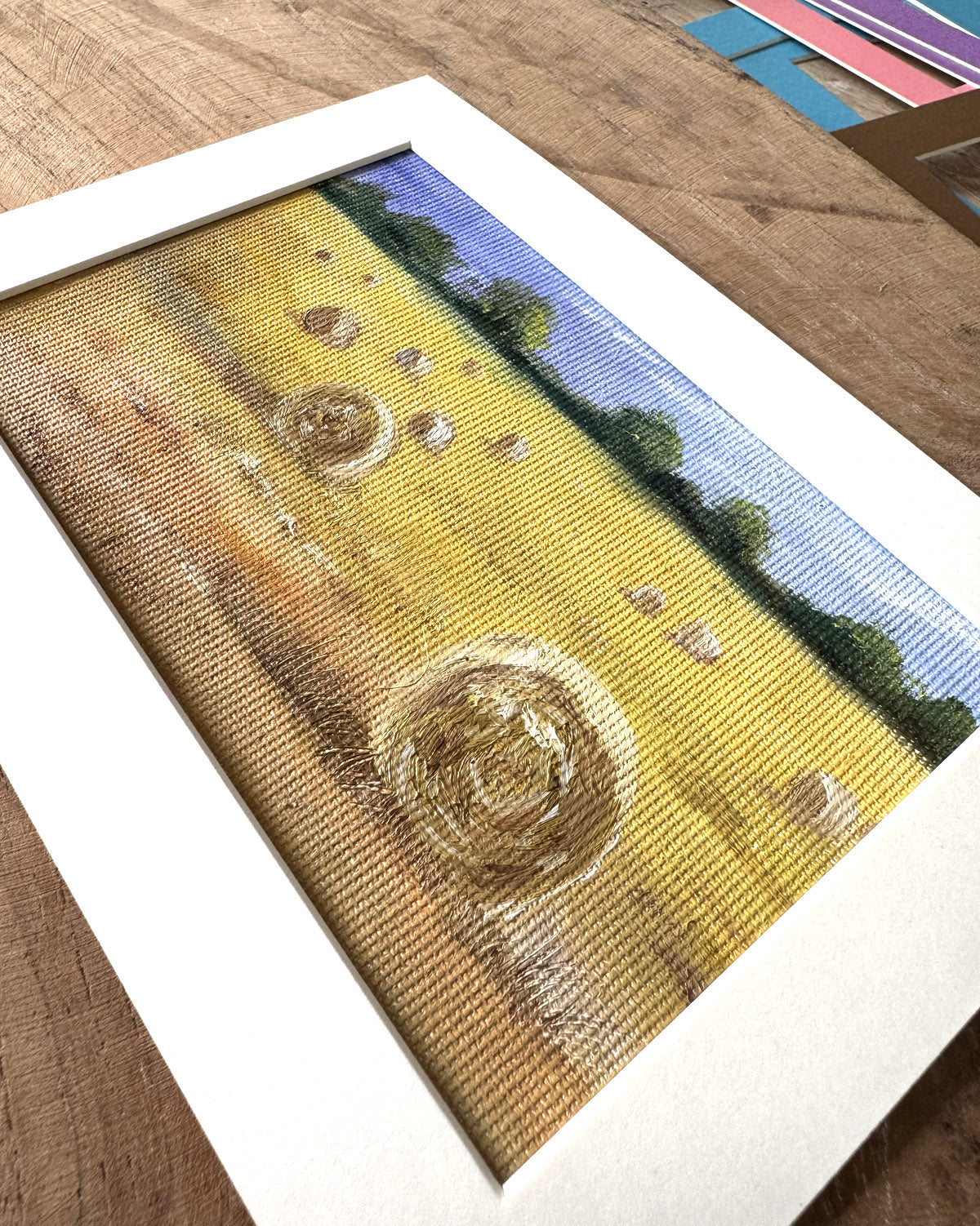 Hay bales field