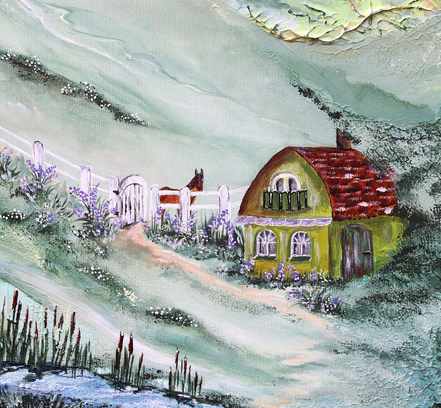 When wild garlic is blooming 80x80cm