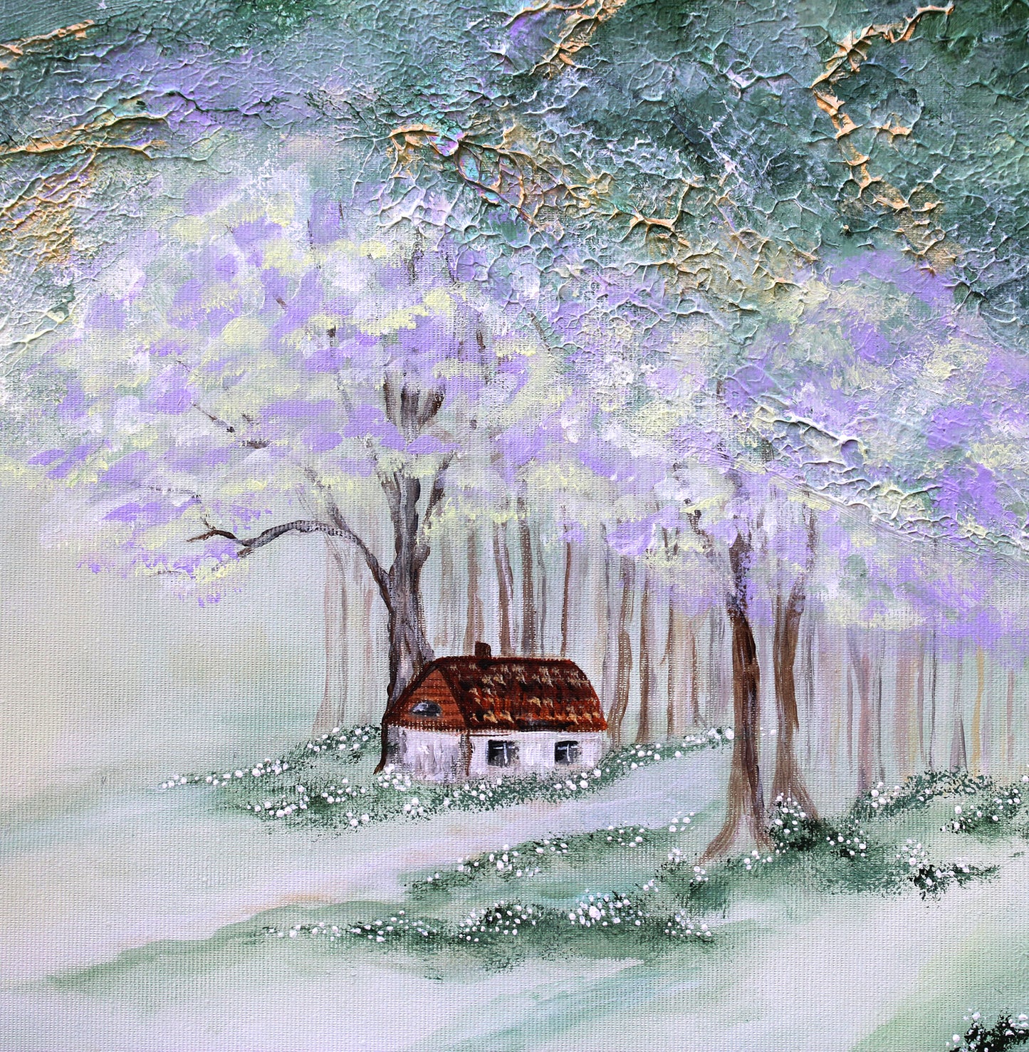 When wild garlic is blooming 80x80cm