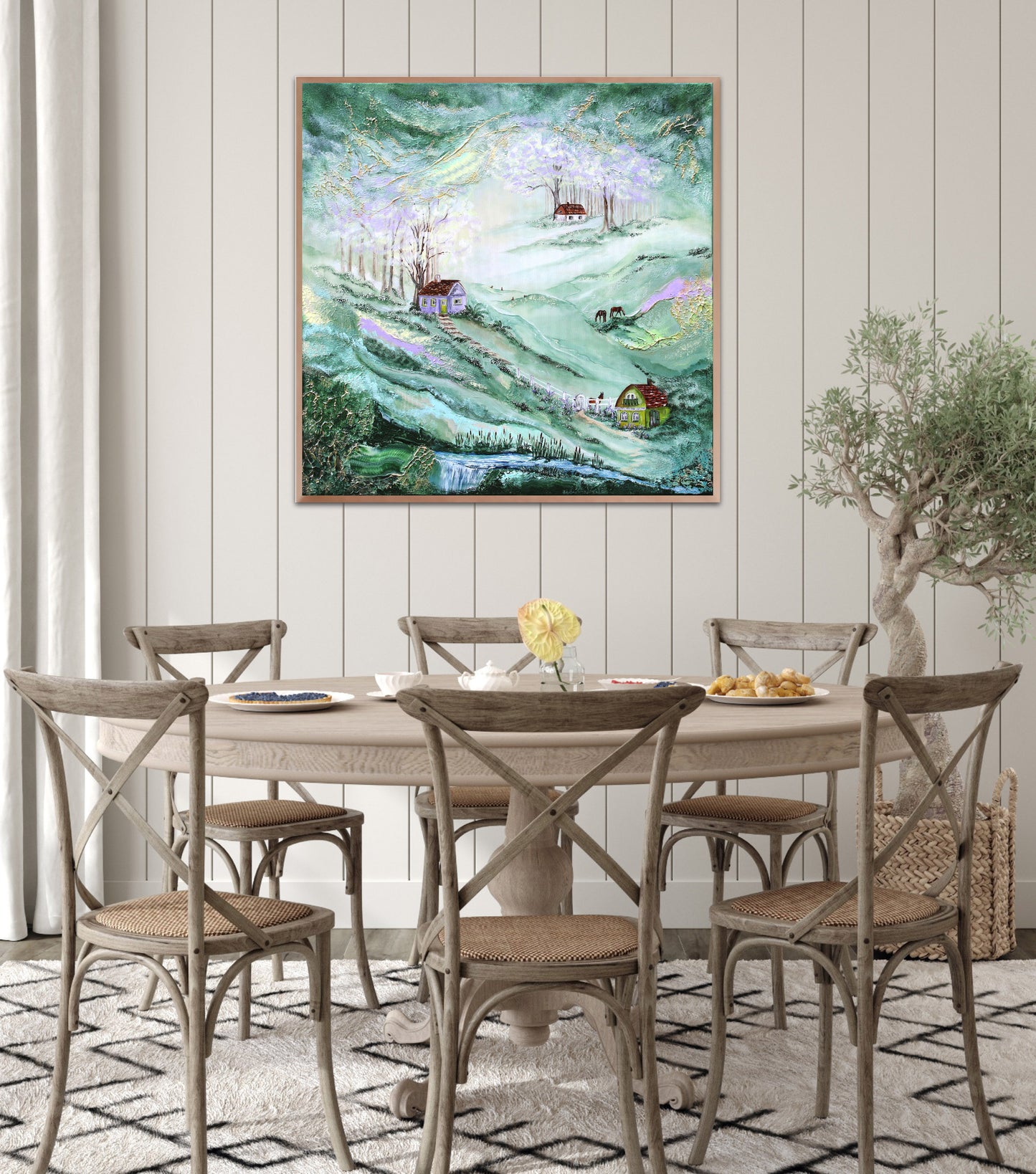 When wild garlic is blooming 80x80cm