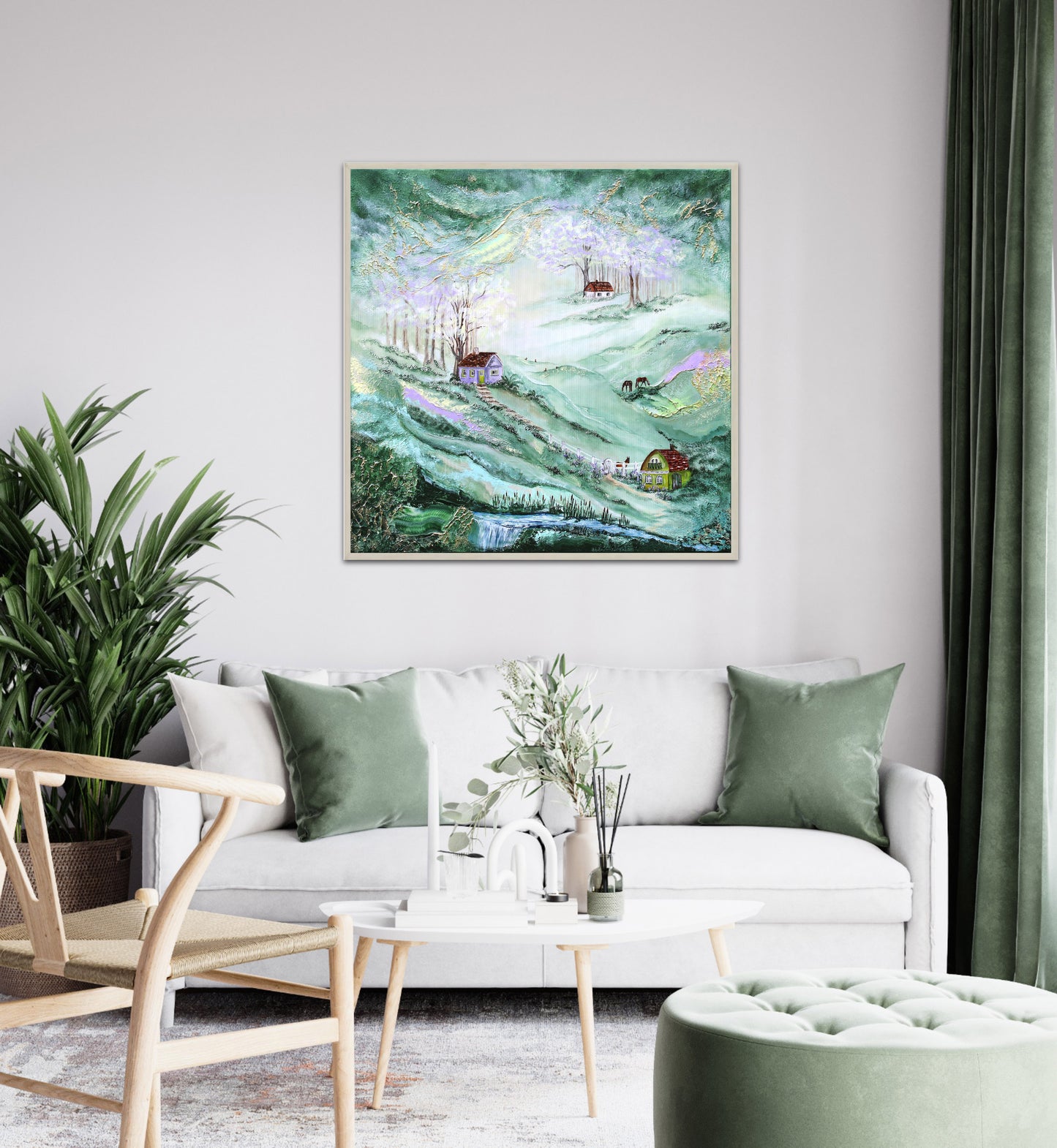 When wild garlic is blooming 80x80cm