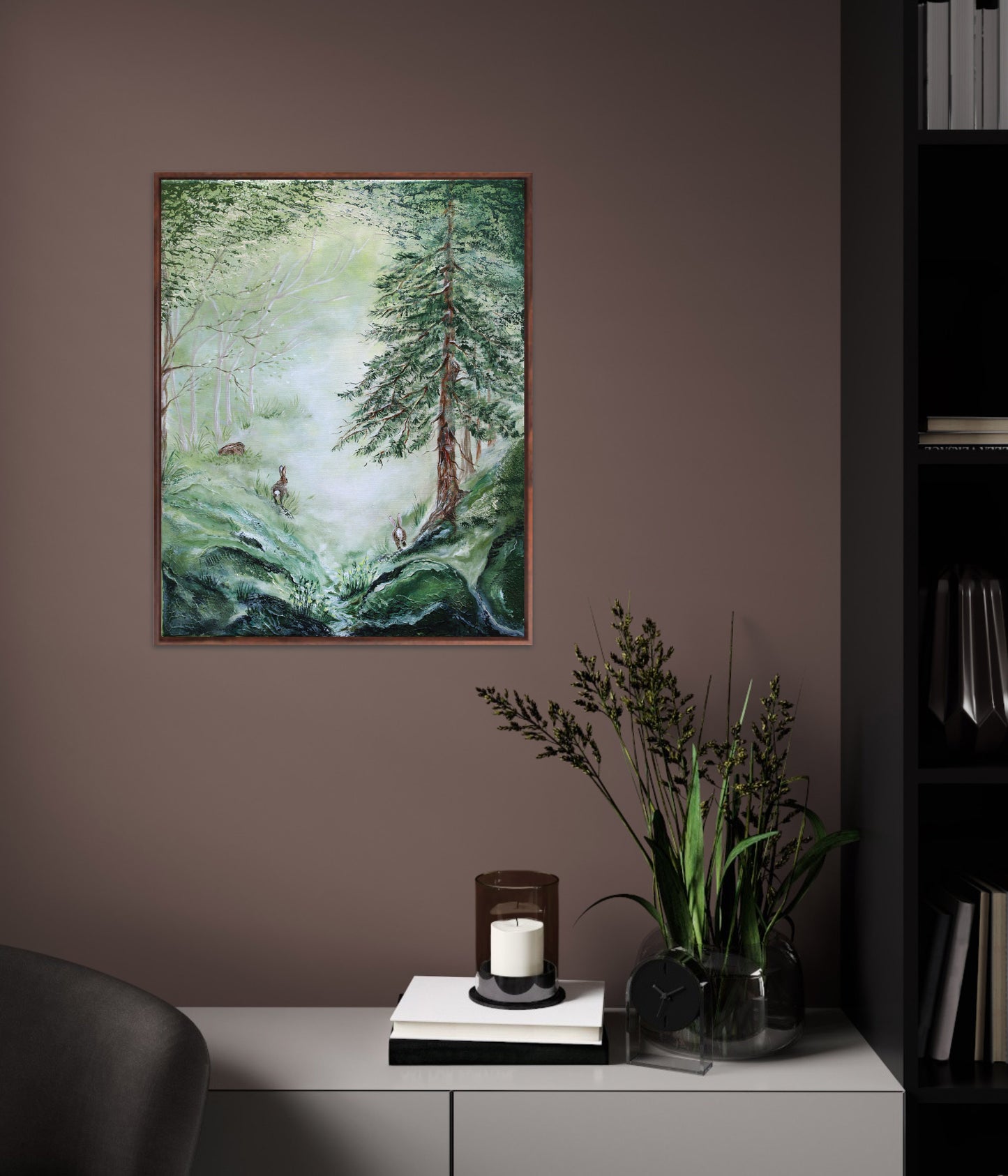 Postcard from forest friends 50x40cm