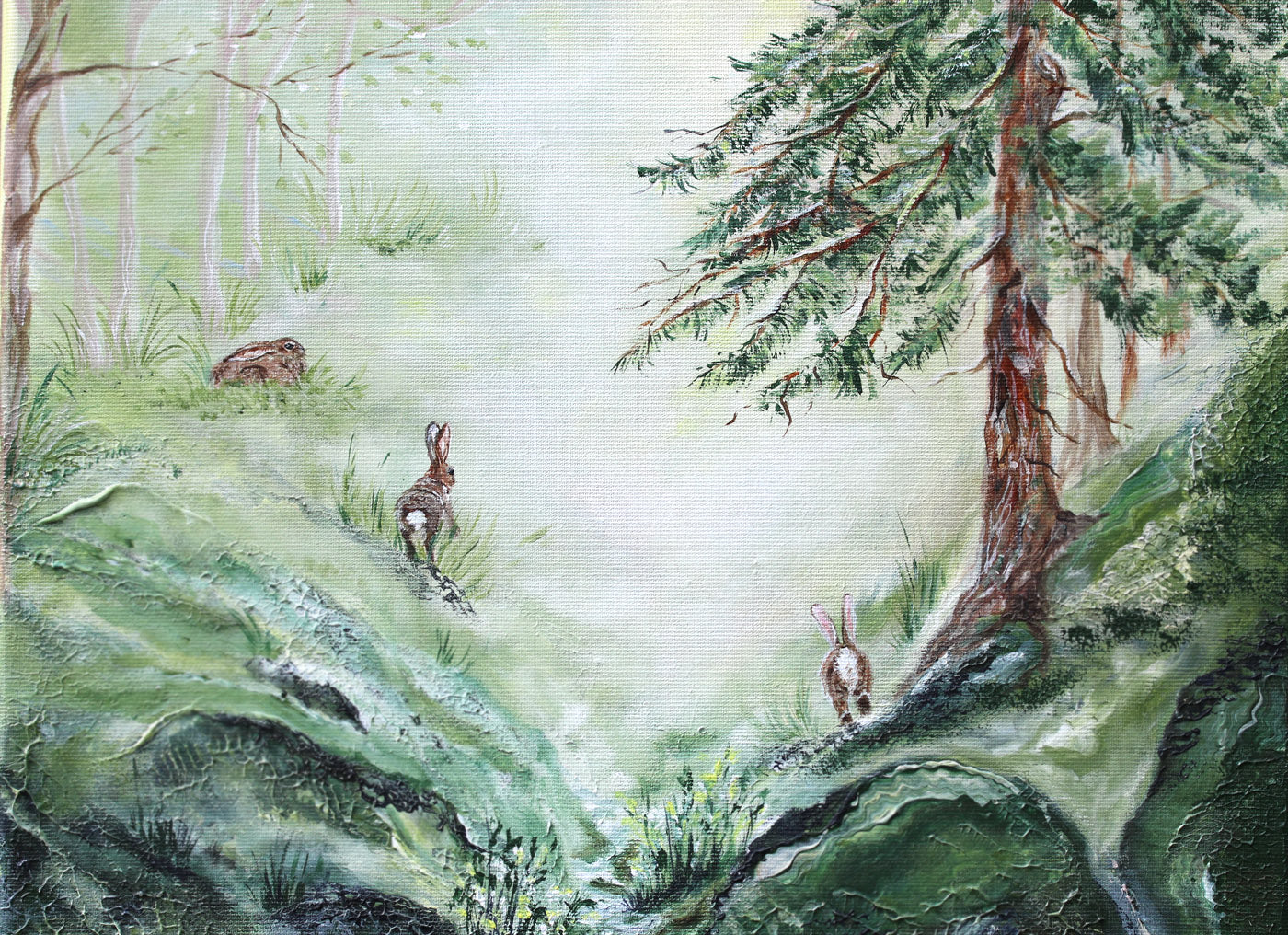Postcard from forest friends 50x40cm