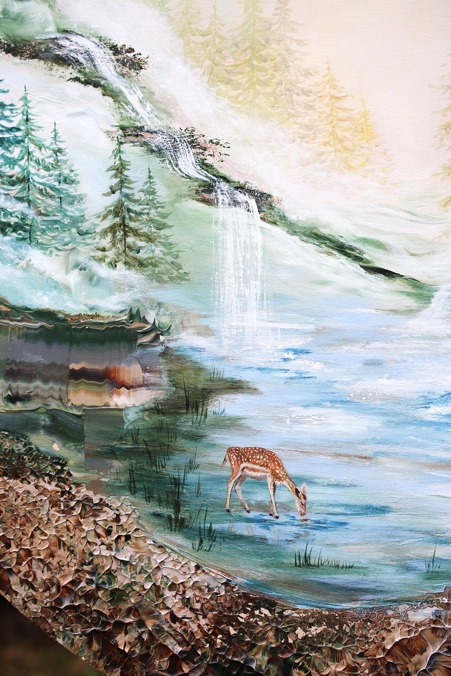 Terra (large) 80cm round canvas