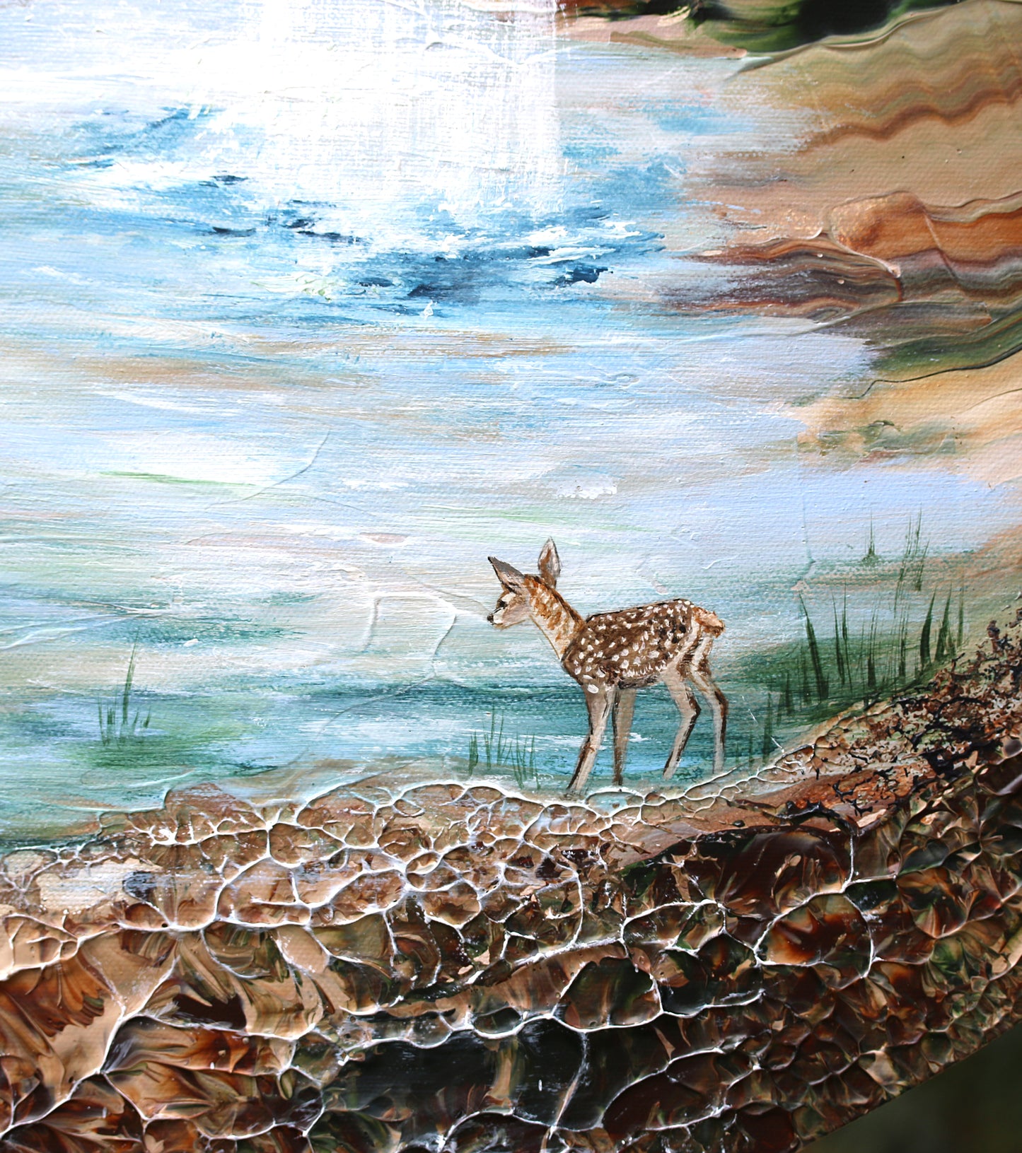 Terra (large) 80cm round canvas