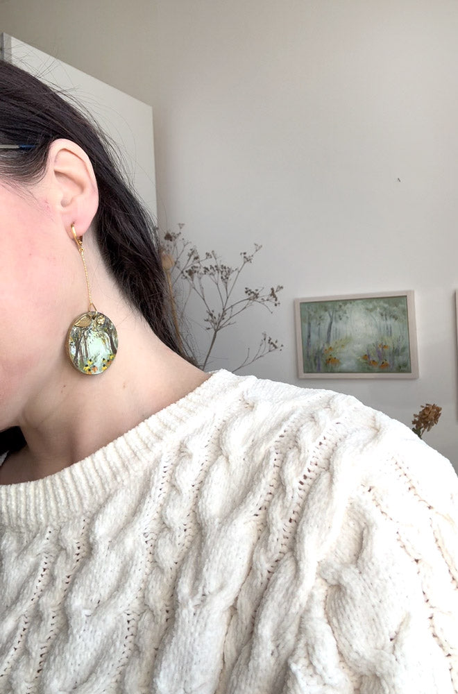 Wildflower Walk - Art Earrings
