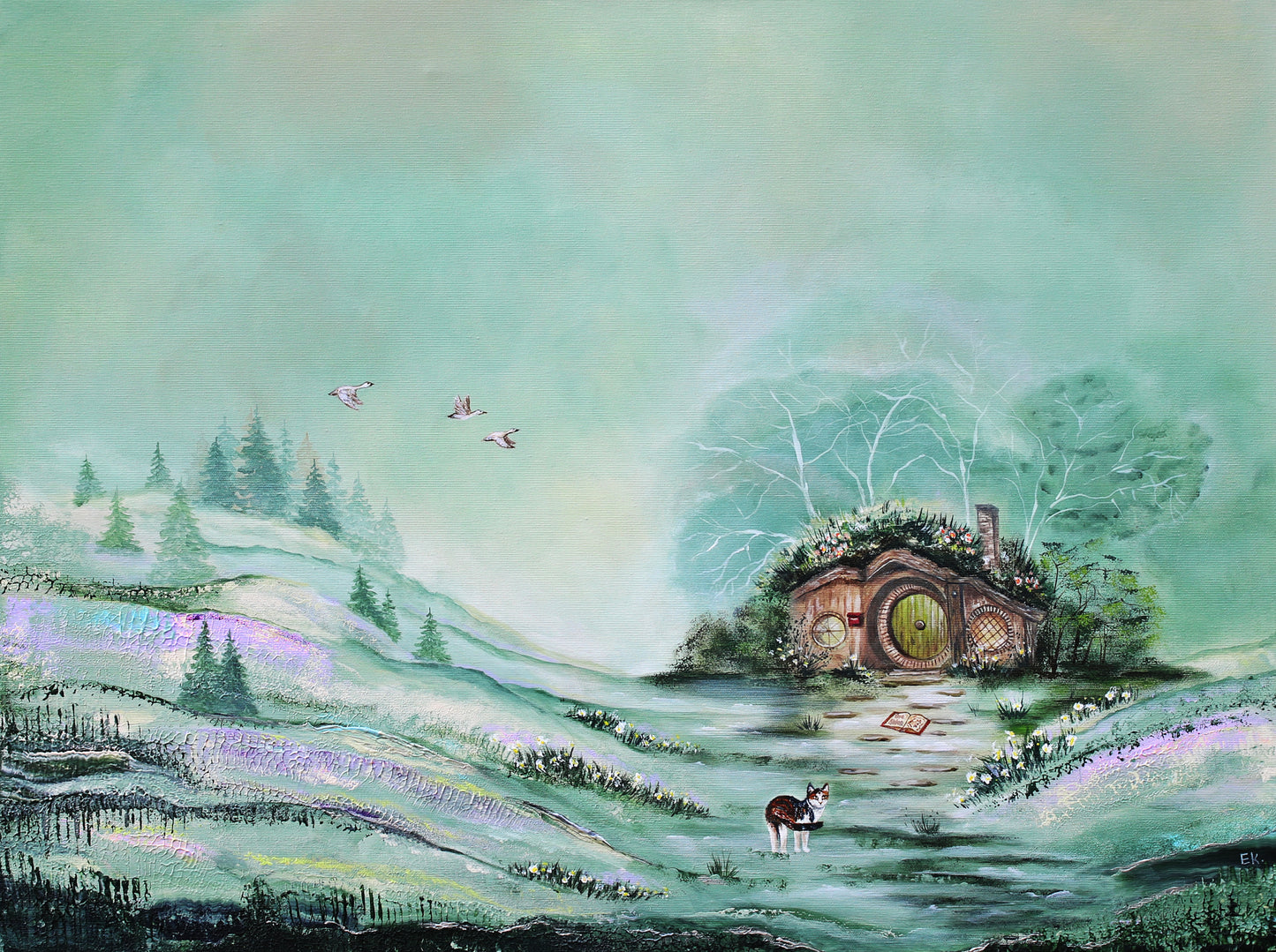 The cozy cottage 80x60cm