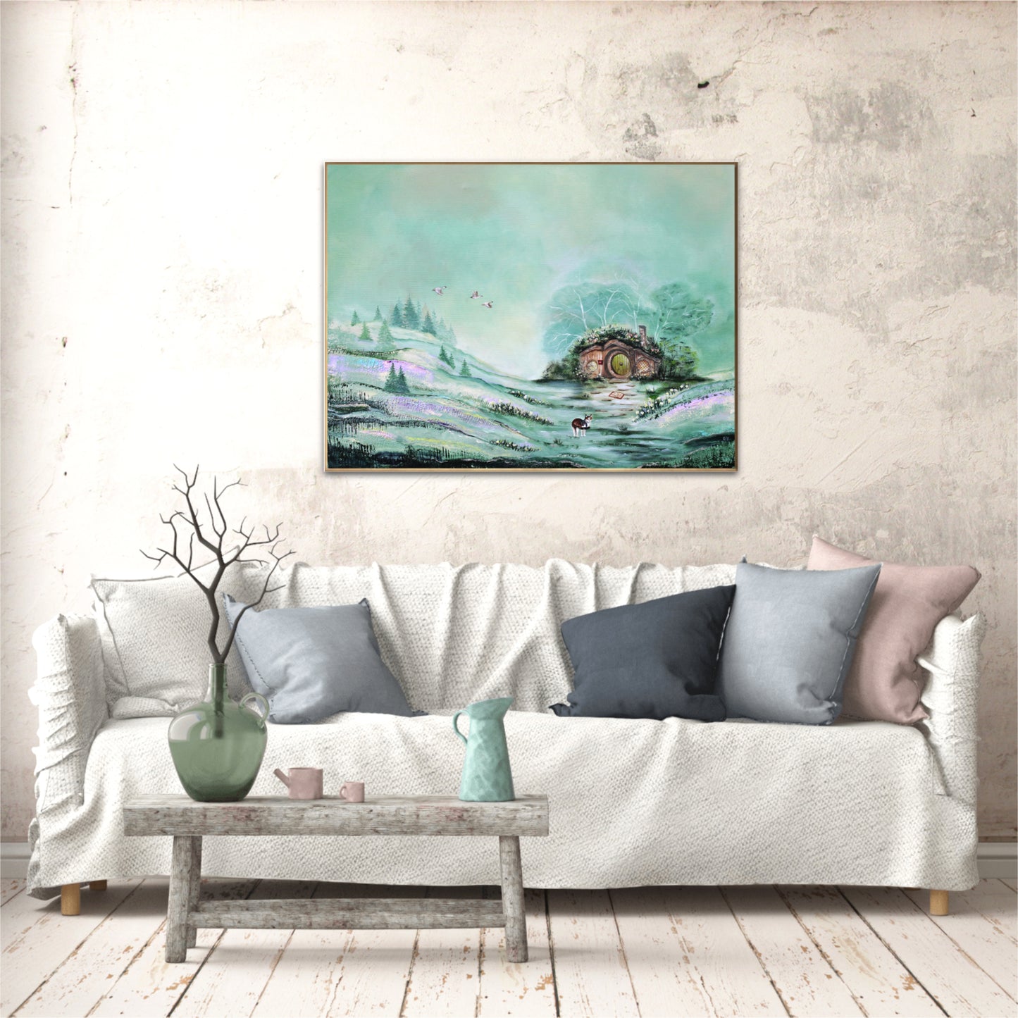 The cozy cottage 80x60cm