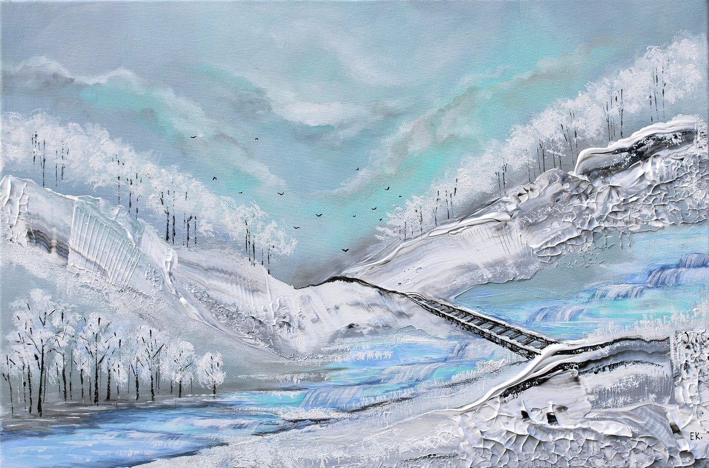 Through the snow 60x40cm