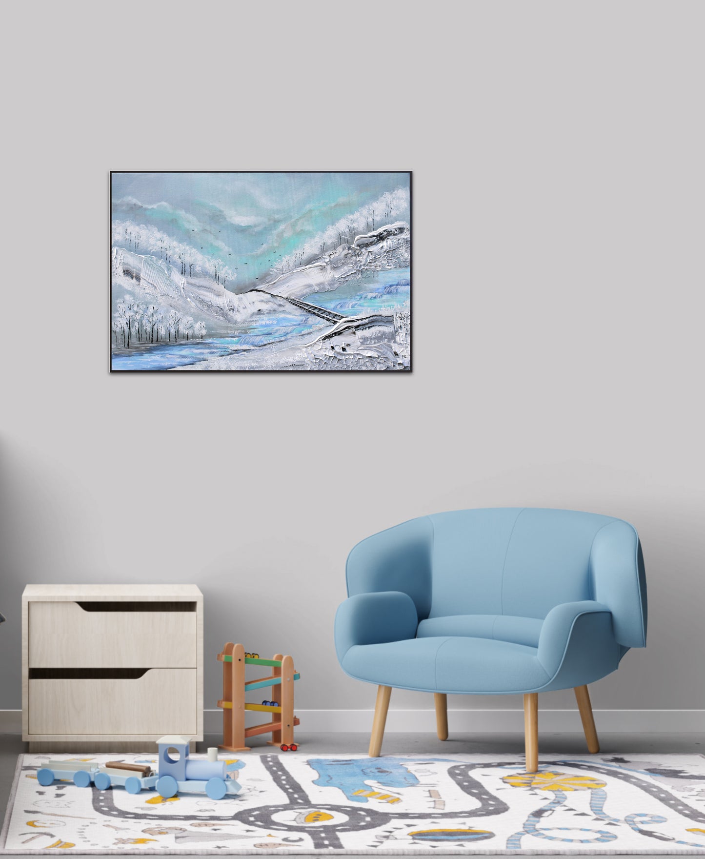 Through the snow 60x40cm