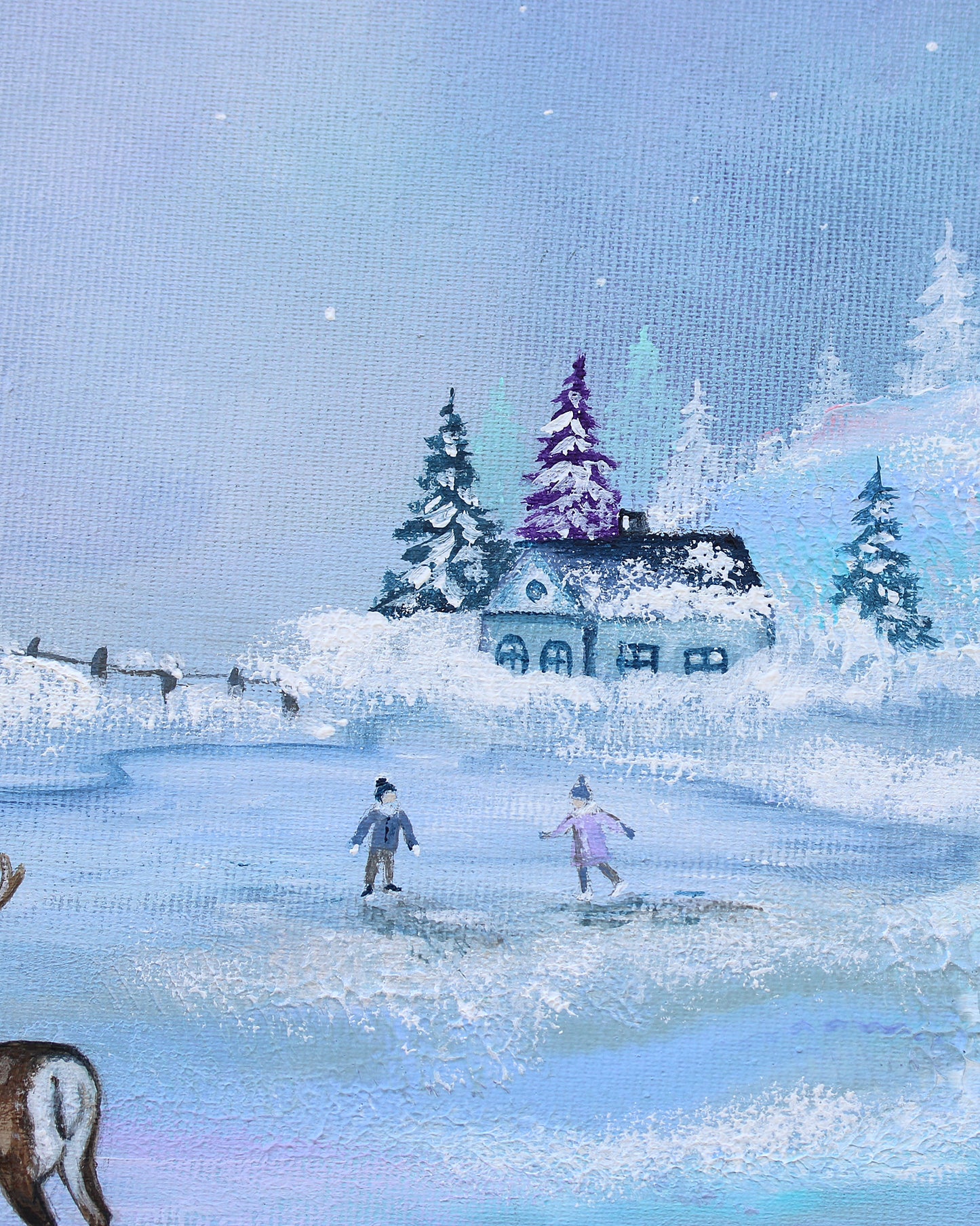 Winter village 50x40cm