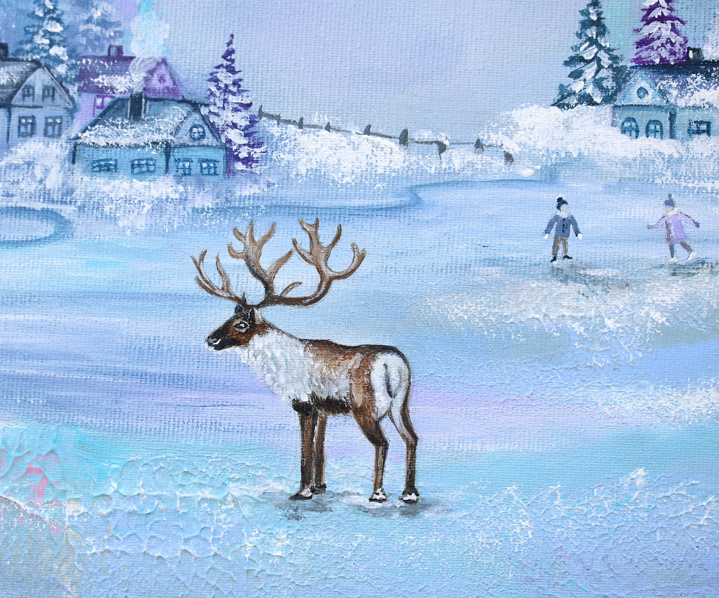 Winter village 50x40cm