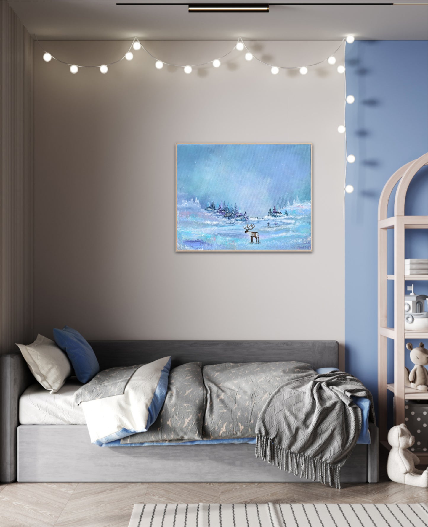 Winter village 50x40cm
