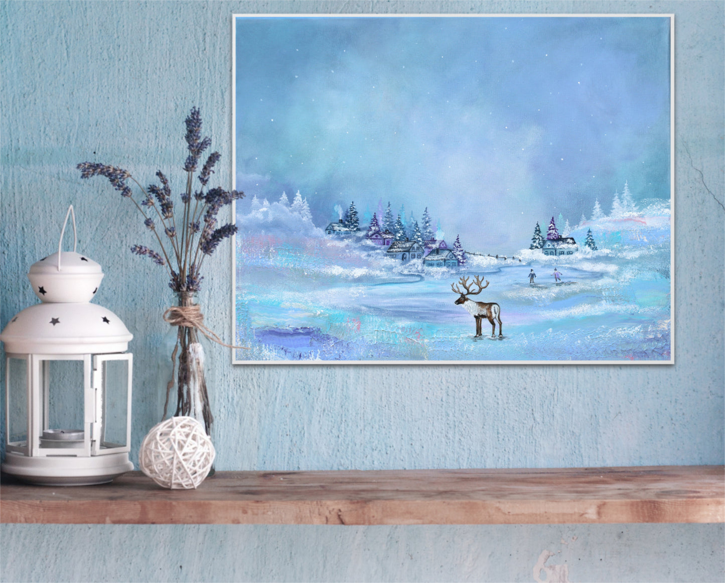 Winter village 50x40cm