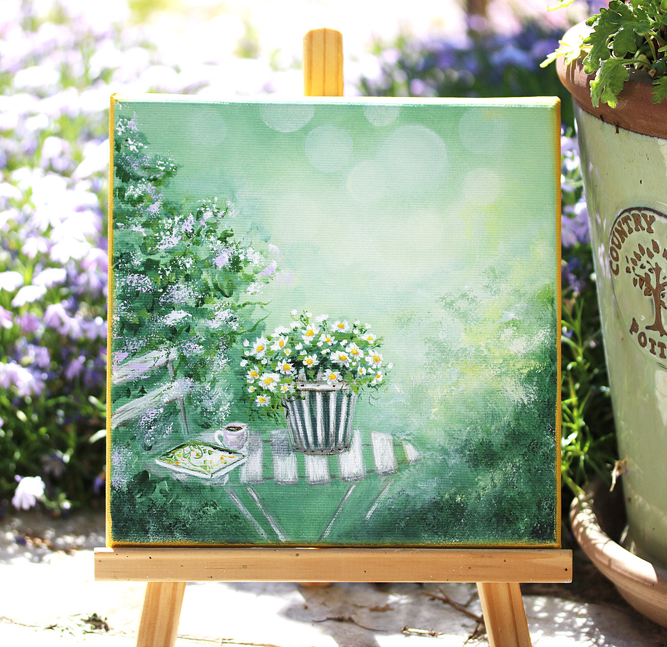 Morning coffee in the garden