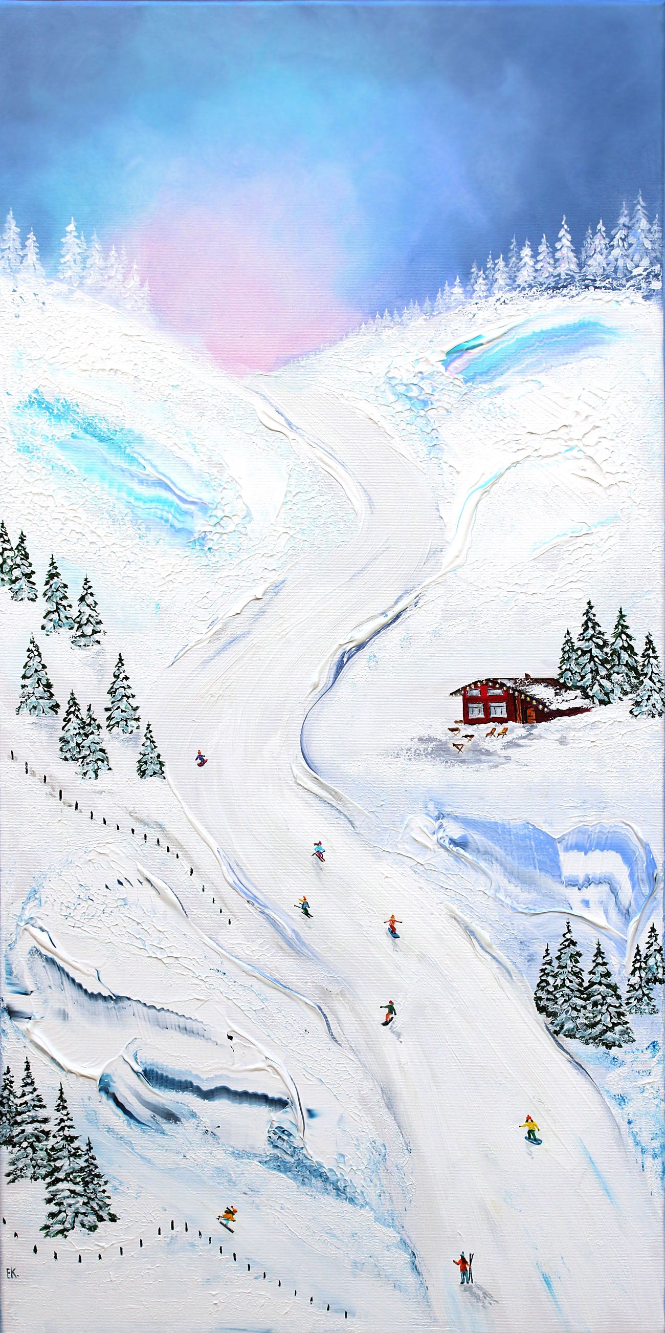 A day at the slopes 50x100cm