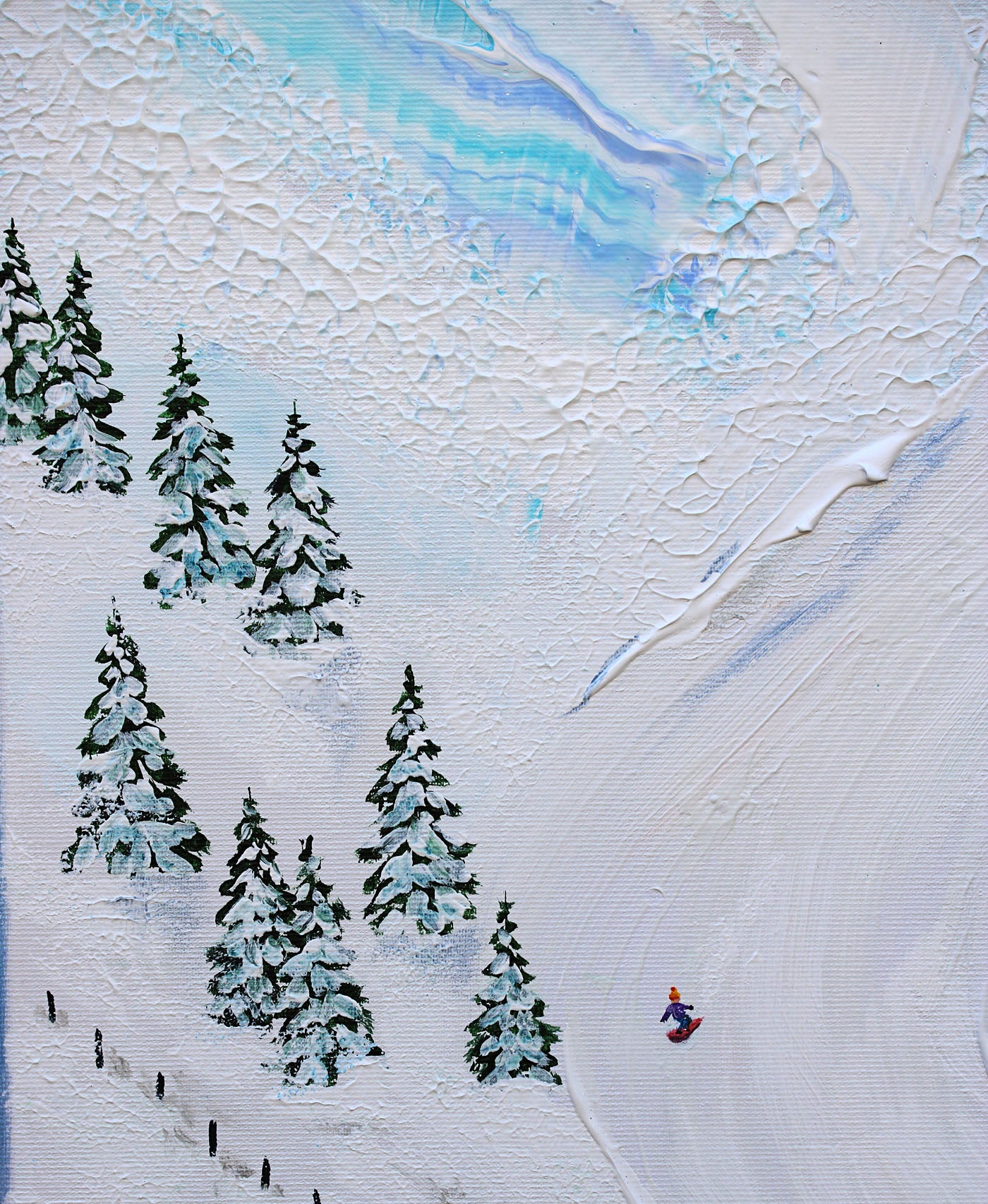 A day at the slopes 50x100cm