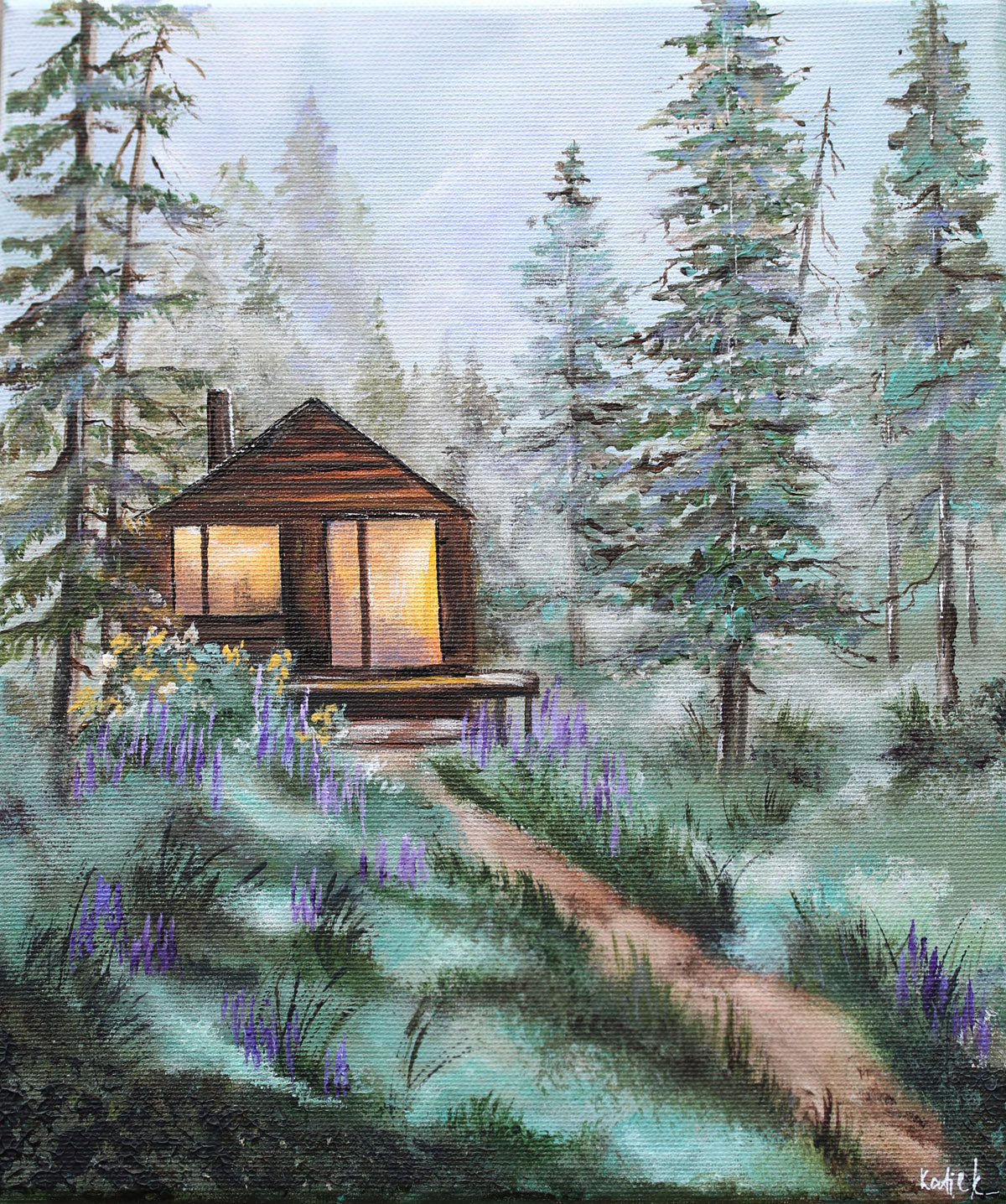 Away from the city - Lupine Morning 25x30cm