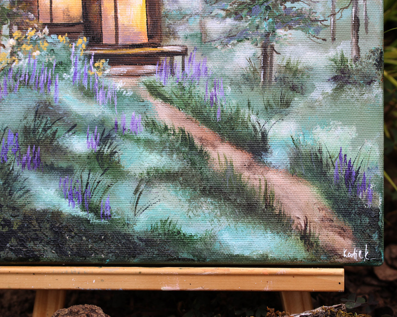 Away from the city - Lupine Morning 25x30cm
