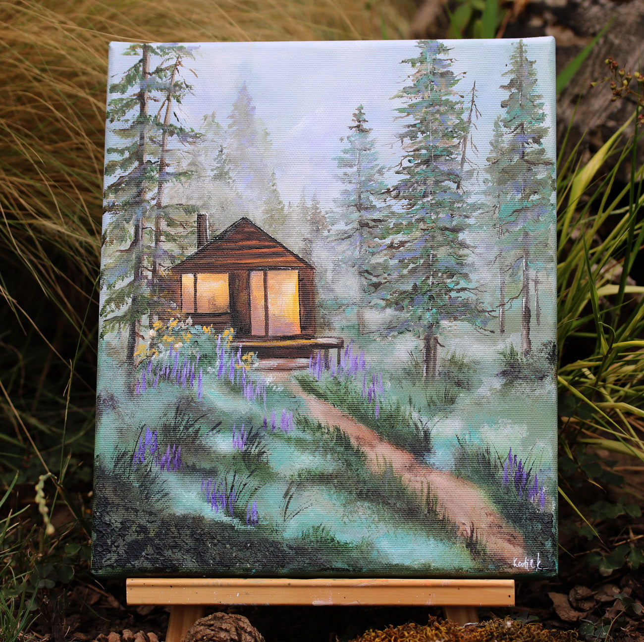 Away from the city - Lupine Morning 25x30cm