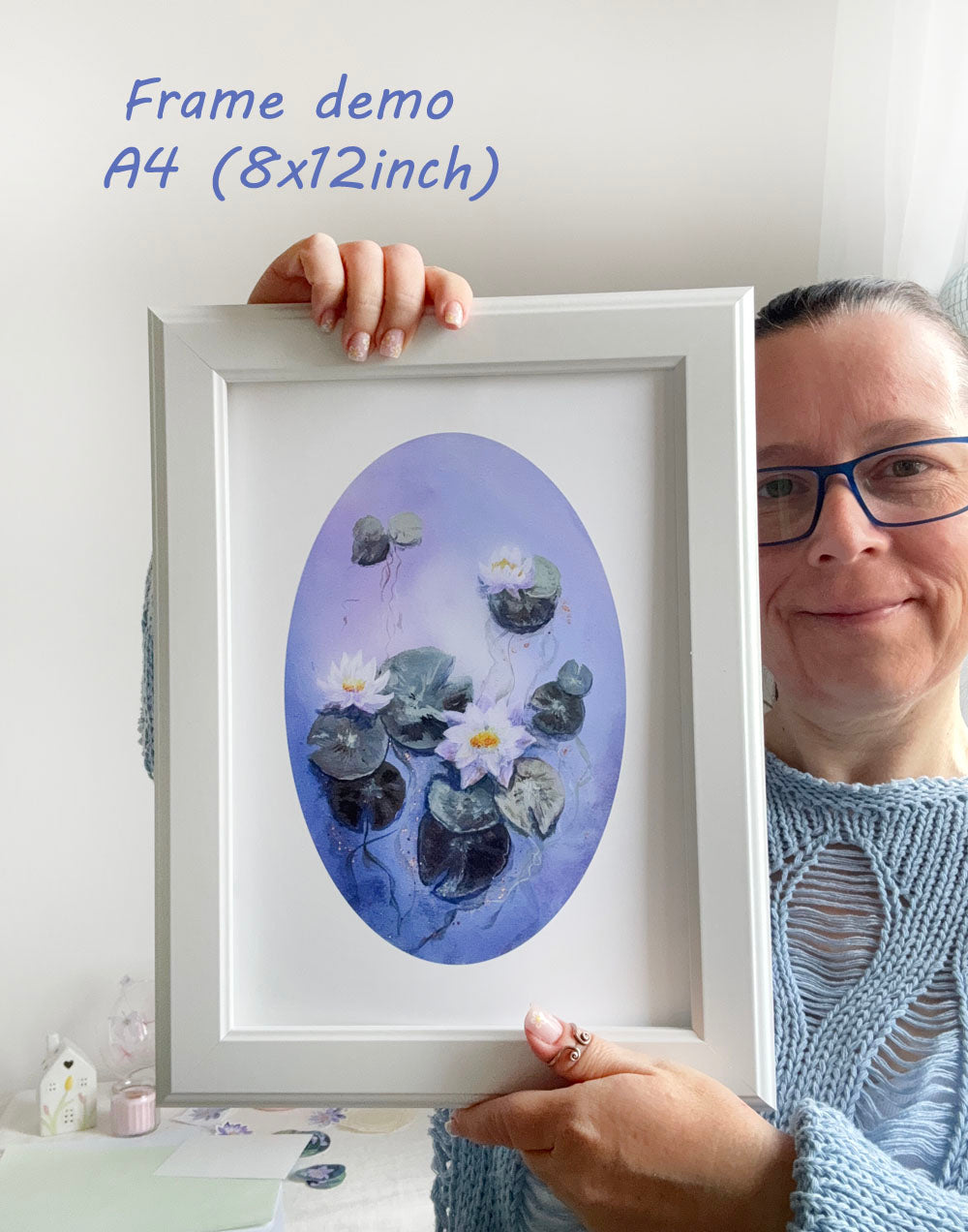 The Pond Keeps Its Treasures (in blue) - Print