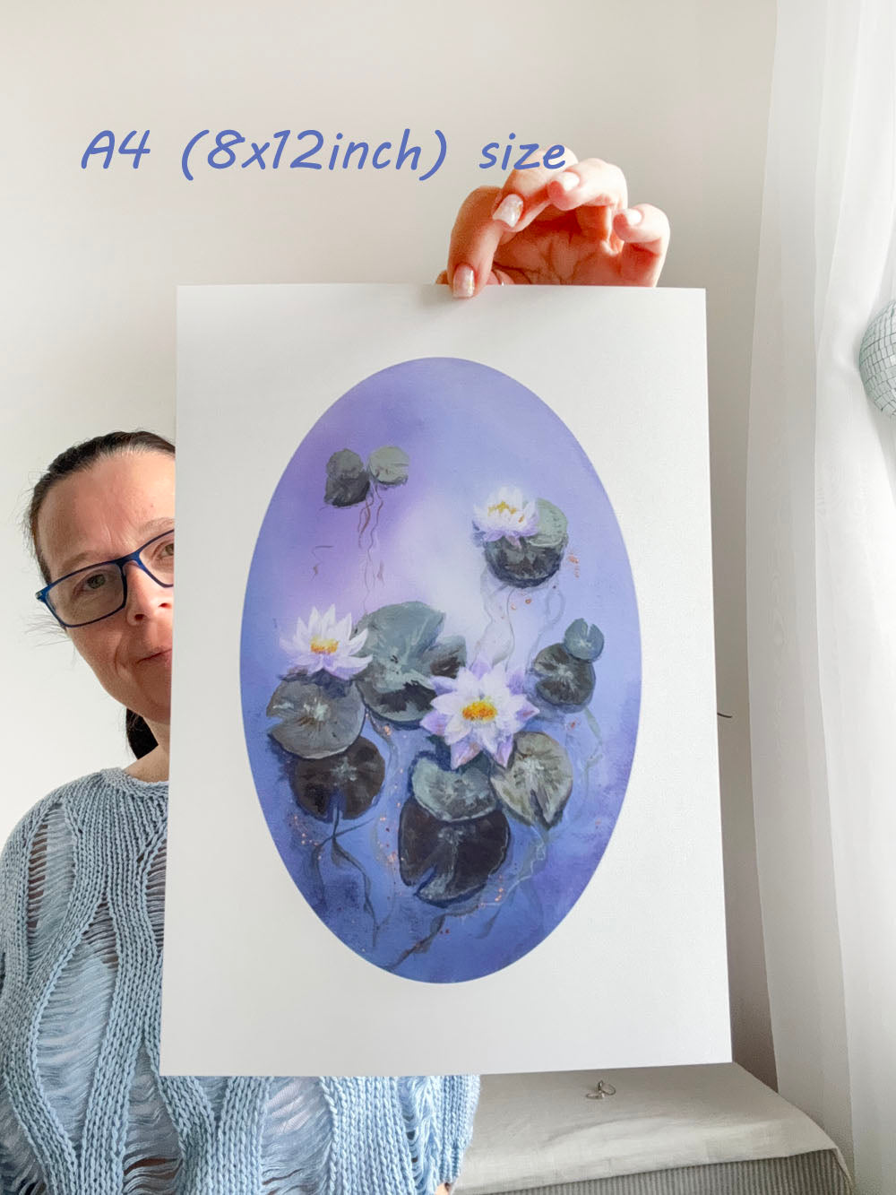 The Pond Keeps Its Treasures (in blue) - Print