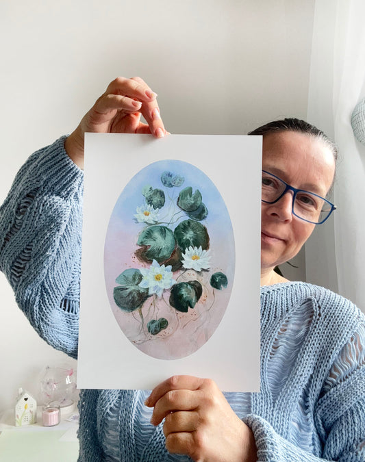 The Pond Keeps Its Treasures (in pink) - Print