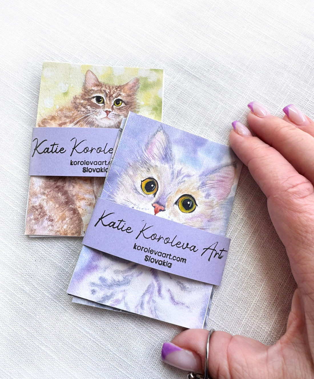 Watercolor Cats ACEO/ Pocket Art mini prints