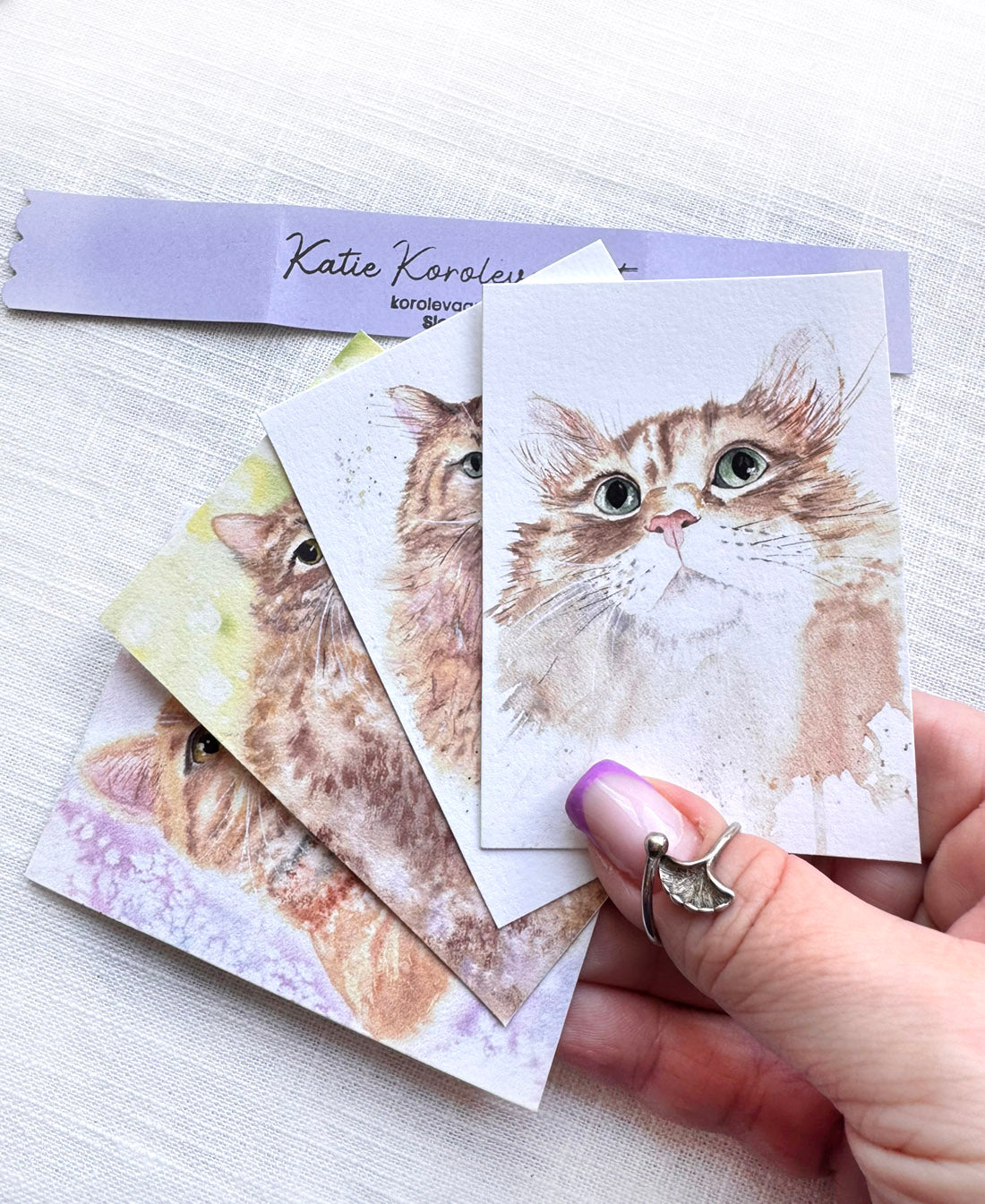 Watercolor Cats ACEO/ Pocket Art mini prints