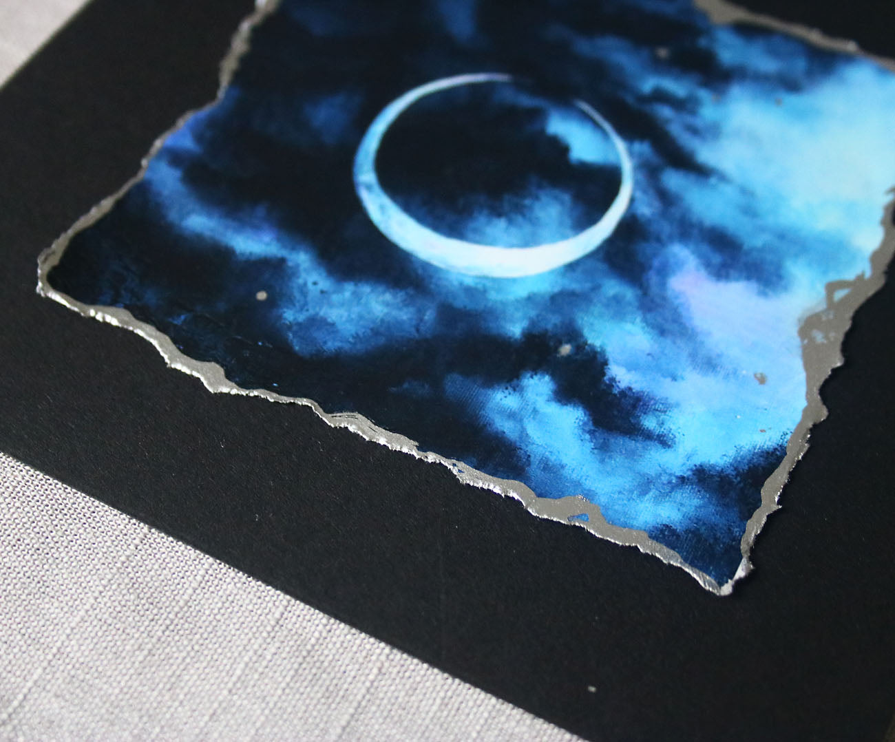 Moon Eclipse dramatic dark artisan print