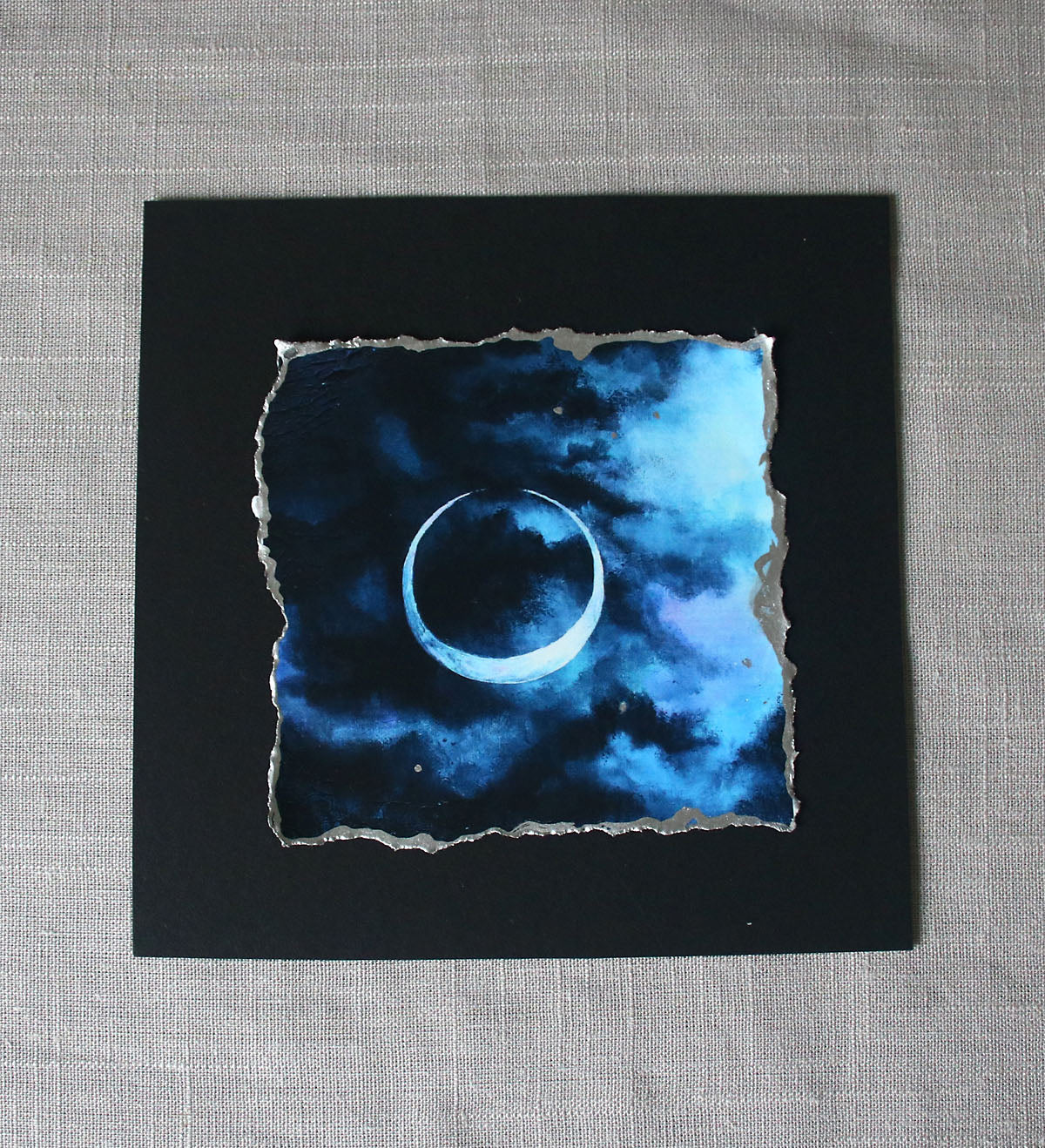 Moon Eclipse dramatic dark artisan print