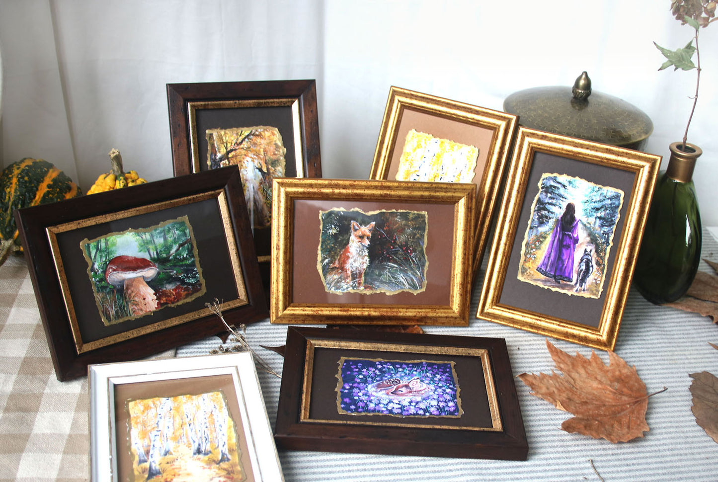 Girl with the Wolf – Hand-Deckled Artisan Mini Print