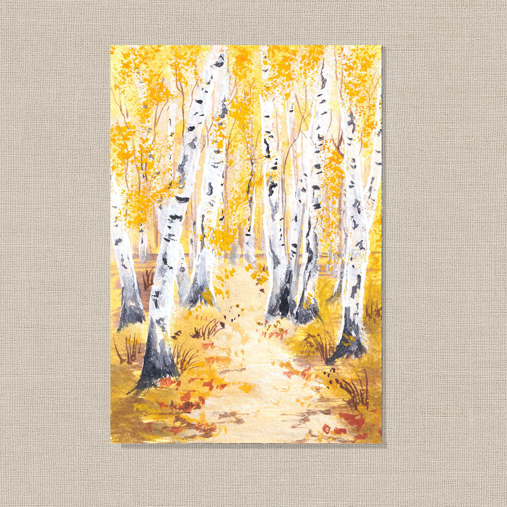 Golden Birch Path