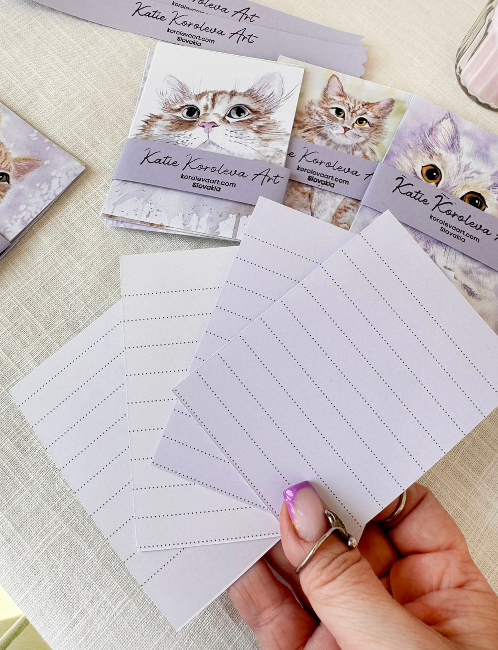 Watercolor Cats Note Cards