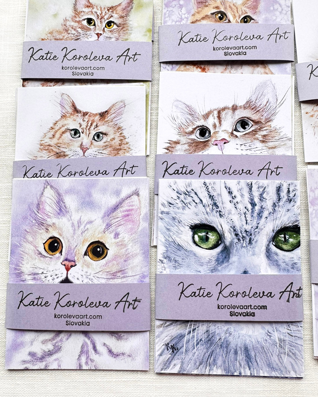 Watercolor Cats Note Cards