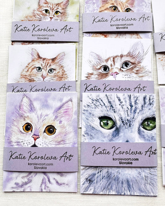 Watercolor Cats Note Cards