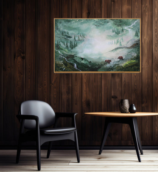 Deeper into the forest 80x50cm