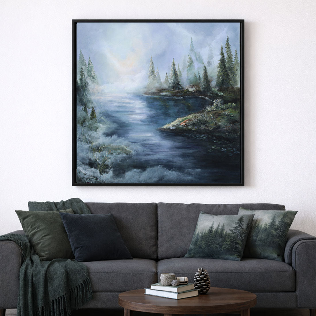 Statement original landscape painting on canvas for living room