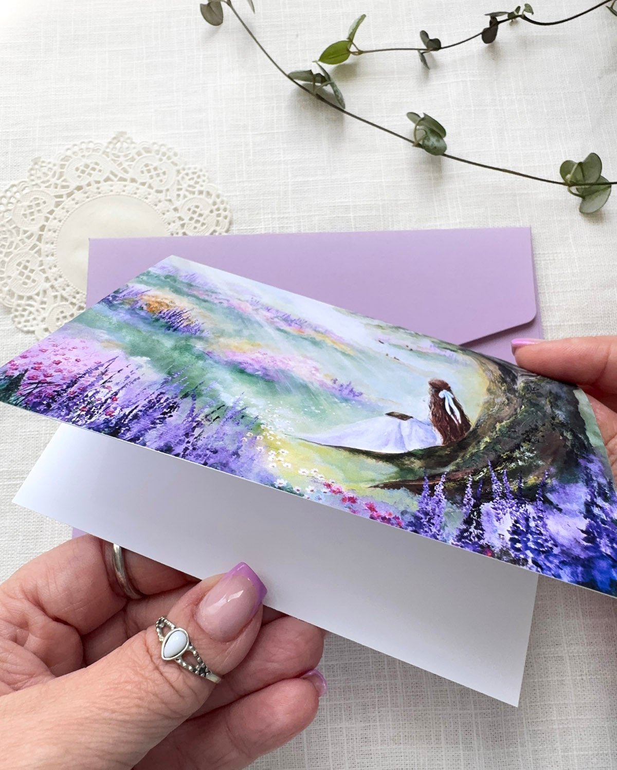Girl in a Meadow - Greeting Cards
